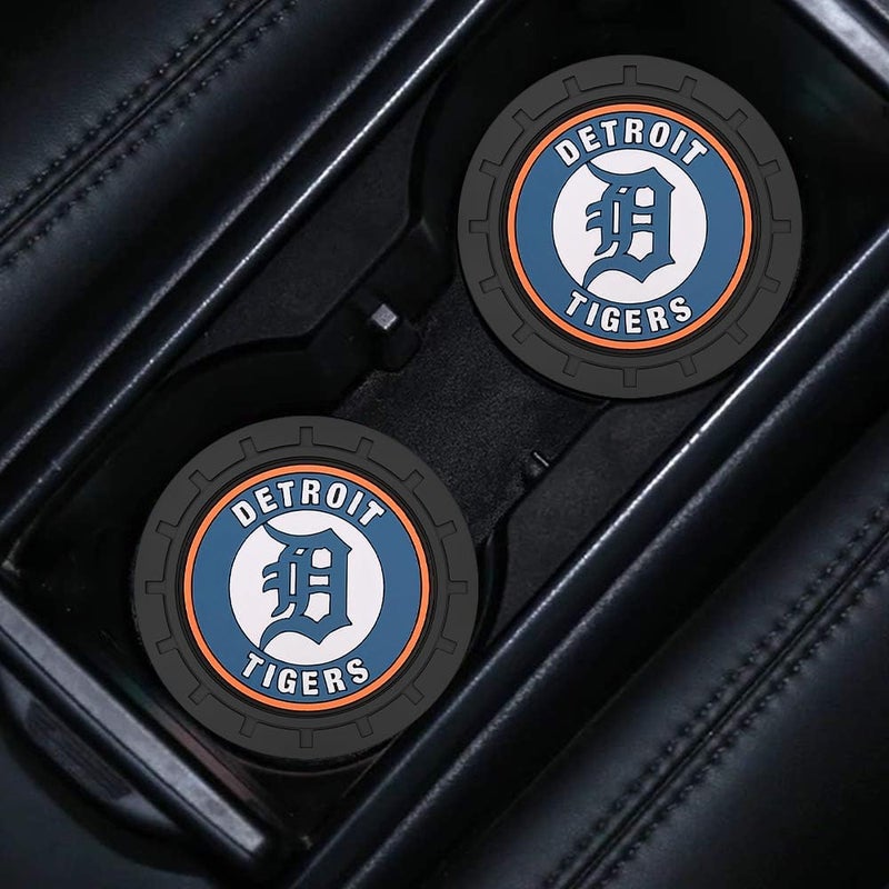 EMIJOY Tigers Car Cup Holder Coasters for Baseball Fans,Detroit Tigers Car Coasters for Vehicle Drink Holder,Baseball Stuffs Detroit Tigers Car Cup Holder Insert,Souvenir/Gifts for Baseball Fans,Car Cup Mat - Image 5